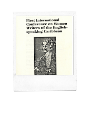 The cover of the First International Conference on Women Writers of the English-Speaking Caribbean.